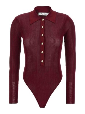 Self Portrait: Polos - Polo - Rojo Oscuro