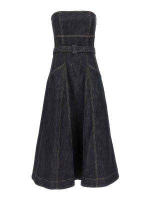 Nensi Dojaka Denim Dress - Blue - Women | NDSS25DEN020BLUEWASH