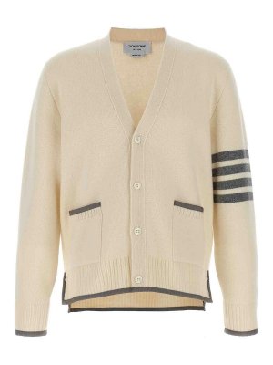 THOM BROWNE: cardigans - Wool Cardigan