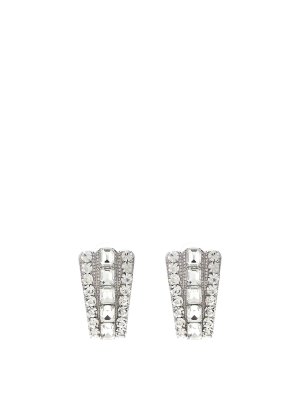 Alaïa Le Coeur Torn Earrings - Silver - Women | AA2B167LA006210