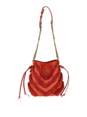 バッグ・カバンその他 Pinko SMALL LOVE SUMMER RAFIA BUCKET BAG Pinko Love Summer Rafia Bucket Bag - Red - Women