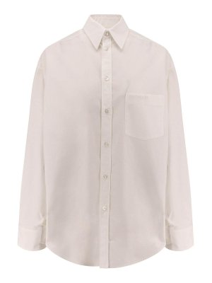 BALENCIAGA: shirts - Cotton oversize shirt with knots detail