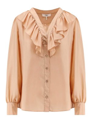 CHLOE': shirts - Silk shirt with Rouches