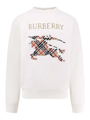 BURBERRY: Sweatshirts & Sweaters - Cotton sweatshirt with logo embroidery
