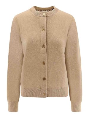 BURBERRY: cardigans - Cardigan Clara in Cashmere mixed