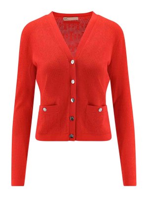 TORY BURCH: Cardigans - Cardigan - Rouge