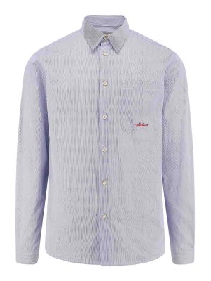 VALENTINO: shirts - Striped cotton shirt