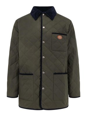 VALENTINO: casual jackets - Quilted jacket with Vlogo Signature detail