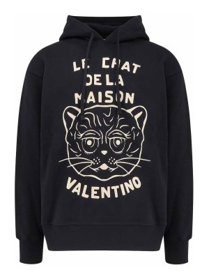 VALENTINO: Sweatshirts & Sweaters - Cotton sweatshirt Le Chat de la Maison