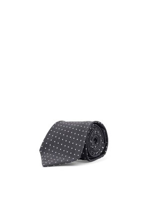 TOM FORD: ties & bow ties - Silk tie with microfanthesia