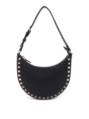 VALENTINO GARAVANI: cross body bags - Mini Hobo RockStud bag in leather