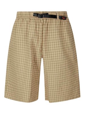 Burberry Check Silk Bermuda Shorts - Beige - Men | 8091199