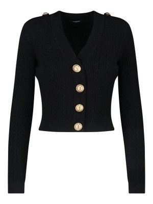 Balmain: boat necks - Cardigan In Maglia
