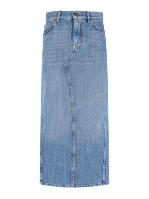 スカート KENZO STRIPPED JACQUARD MINI SKIRT Kenzo Stripped Jacquard Mini Skirt - Blue - Women