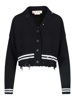 Marni: cardigans - Cardigan Scollo A V