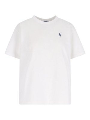 Tシャツ・カットソー POLO RALPH LAUREN Woman Polo Shirt White 211965097 002 Polo Ralph Lauren cotton t-shirt women's white color