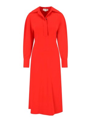VICTORIA BECKHAM: knee length dresses - Midi Chemisier dress