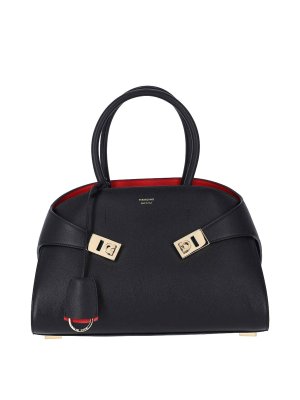 FERRAGAMO: クロスボディバッグ - クロスボディバッグ - 黒