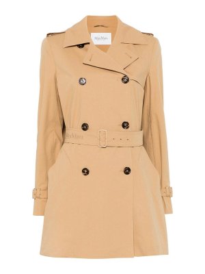 Balenciaga Draped Neck Trench - Beige - Women | 839117TSP139772
