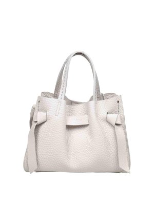 Courreges Optic White Leather Bag - Cream | 125GSA159CR00651062