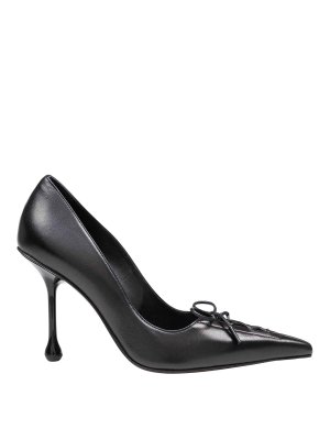 JIMMY CHOO: court shoes - Scarlett 95 Decollete in black nappa