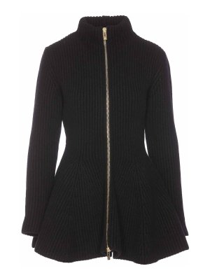 Alaïa: cardigans - Peplum Cardigan