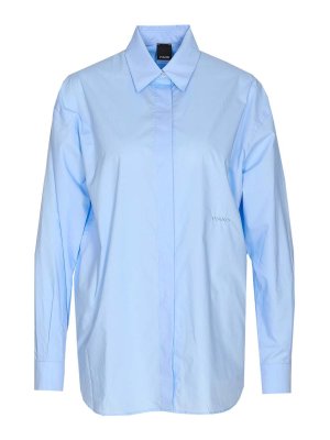 Zimmermann Ascension Manstyle Silk Shirt | 3498TSS253BLCMINFLO