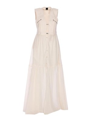 Pinko: knee length dresses - White Andres Dress