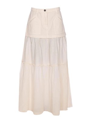 Pinko: Faldas media pierna y semilargas - Falda Semilarga - Blanco
