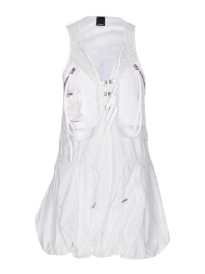 Pinko: knee length dresses - White Benny Dress