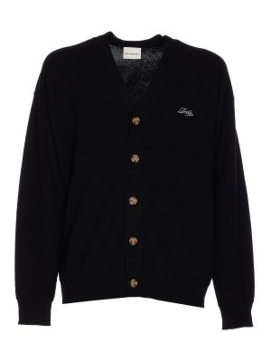 DRÔLE DE MONSIEUR: cardigans - Black Cardigan With Buttons Closure