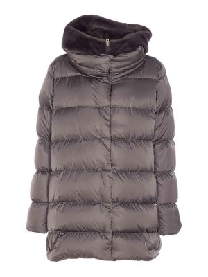 HERNO: padded jackets - Satin A-Shape Down Jacket