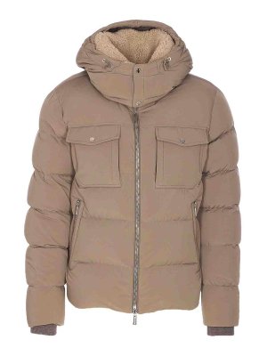 MOORER: padded jackets - Nut Alarick Down Jacket
