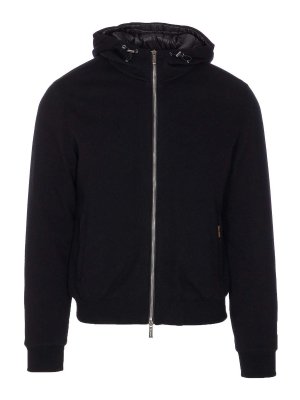 MOORER: padded jackets - Black Brigno Down Jacket