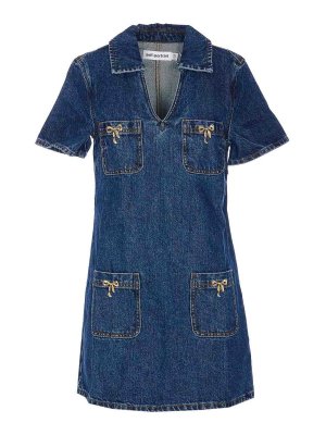 Moncler Mini chemisier dress in cotton and silk