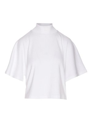 Self Portrait Top in viscose with lace inserts - White