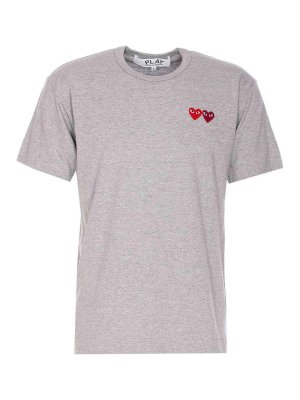 Comme des Garçons Play: Camisetas - Camiseta - Gris