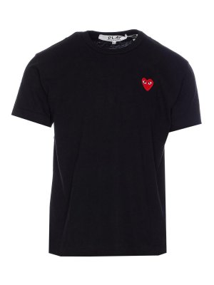 Comme des Garçons Play: T-shirts - T-Shirt - Schwarz