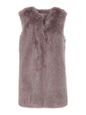 HERNO: maglieria gilet - Giubbotto di pelliccia finta