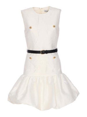 Self Portrait: short dresses - White Taffeta Mini Dress