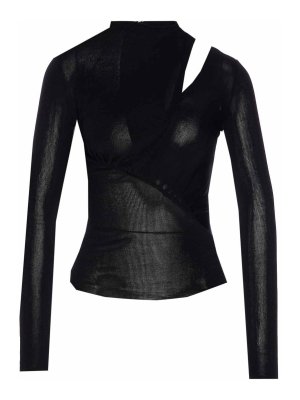 Self Portrait: Tops & Tank tops - Black Knit Top