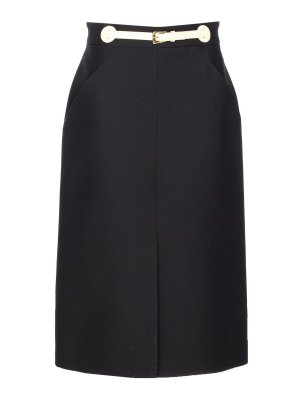 スカート PINKO KENNY SKIRT Pinko Flared denim kenny skirt tiered design | The Fashion