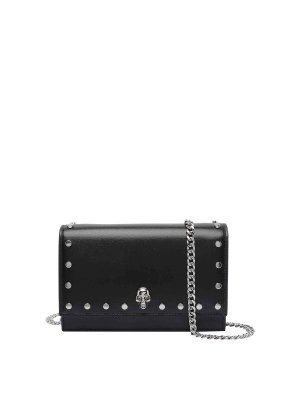 ALEXANDER MCQUEEN: cross body bags - Mcqueen Black Small Skull Crossbody Bag