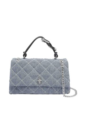 MARC JACOBS: shoulder bags - Ligh Wash Indigo The Dual Chain Shoulder Bag