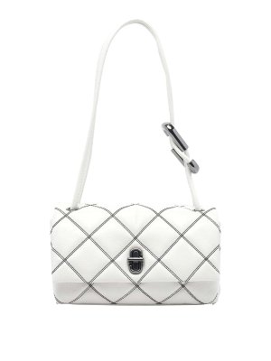 MARC JACOBS: shoulder bags - White And Black The Mini Dual Shoulder Bag
