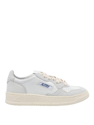 AUTRY: trainers - White And Grey Medalist Low Sneakers