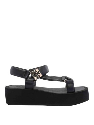 Alexander Wang Nia Ballchain Flat Sandals - Black | 30325S005001