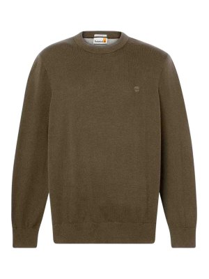 TIMBERLAND: maglia collo a barchetta - Maglie Marrone