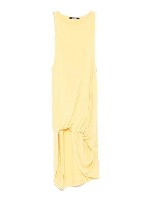 JACQUEMUS: short dresses - Yellow The Peplo Mini Dress