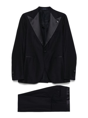 TAGLIATORE: formal suits - Blue Virgin Wool Single-Breasted Suit